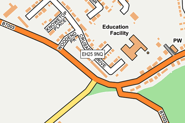 EH25 9NQ map - OS OpenMap – Local (Ordnance Survey) EH25 9NQ map - OS OpenMap – Local (Ordnance Survey)