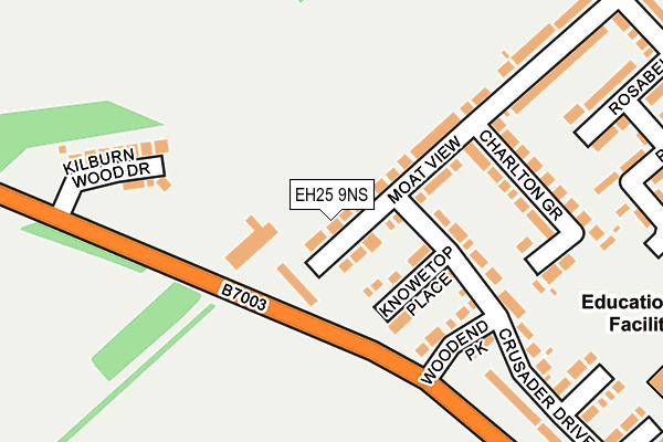 EH25 9NS map - OS OpenMap – Local (Ordnance Survey) EH25 9NS map - OS OpenMap – Local (Ordnance Survey)