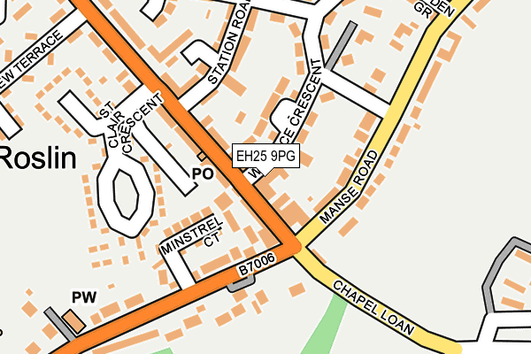 EH25 9PG map - OS OpenMap – Local (Ordnance Survey) EH25 9PG map - OS OpenMap – Local (Ordnance Survey)