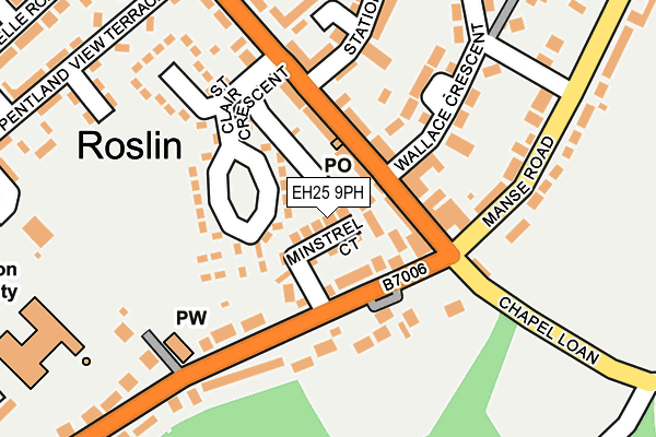 EH25 9PH map - OS OpenMap – Local (Ordnance Survey) EH25 9PH map - OS OpenMap – Local (Ordnance Survey)