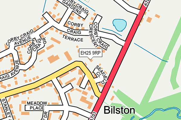 EH25 9RP map - OS OpenMap – Local (Ordnance Survey) EH25 9RP map - OS OpenMap – Local (Ordnance Survey)
