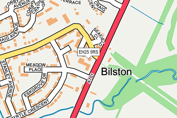 EH25 9RS map - OS OpenMap – Local (Ordnance Survey) EH25 9RS map - OS OpenMap – Local (Ordnance Survey)