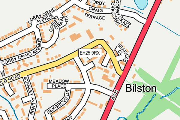 EH25 9RX map - OS OpenMap – Local (Ordnance Survey) EH25 9RX map - OS OpenMap – Local (Ordnance Survey)
