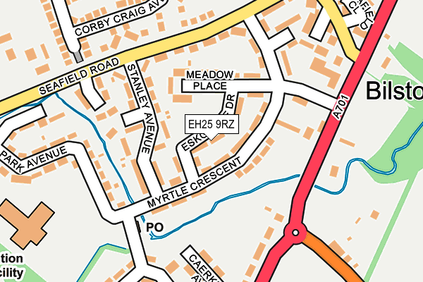 EH25 9RZ map - OS OpenMap – Local (Ordnance Survey) EH25 9RZ map - OS OpenMap – Local (Ordnance Survey)