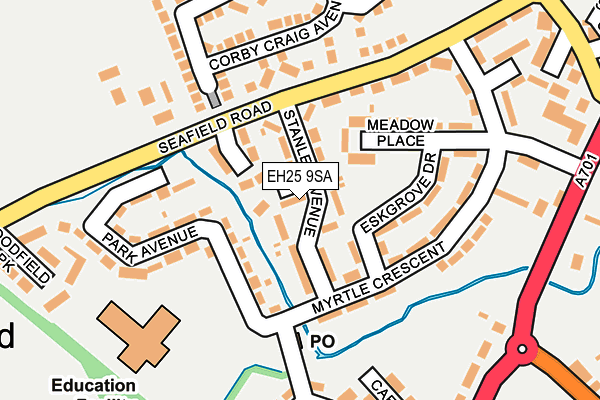 EH25 9SA map - OS OpenMap – Local (Ordnance Survey) EH25 9SA map - OS OpenMap – Local (Ordnance Survey)