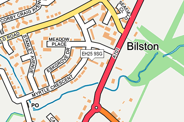 EH25 9SG map - OS OpenMap – Local (Ordnance Survey) EH25 9SG map - OS OpenMap – Local (Ordnance Survey)