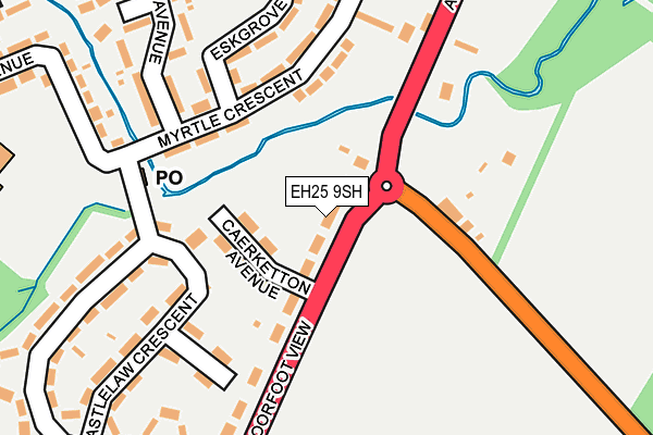 EH25 9SH map - OS OpenMap – Local (Ordnance Survey) EH25 9SH map - OS OpenMap – Local (Ordnance Survey)