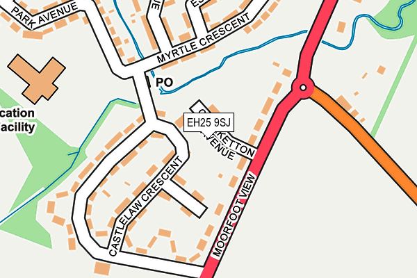 EH25 9SJ map - OS OpenMap – Local (Ordnance Survey) EH25 9SJ map - OS OpenMap – Local (Ordnance Survey)