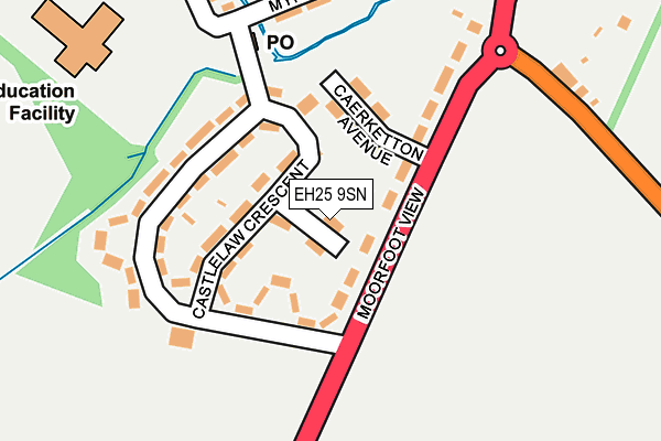 EH25 9SN map - OS OpenMap – Local (Ordnance Survey) EH25 9SN map - OS OpenMap – Local (Ordnance Survey)