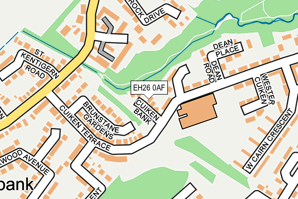 EH26 0AF map - OS OpenMap – Local (Ordnance Survey) EH26 0AF map - OS OpenMap – Local (Ordnance Survey)