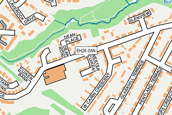 EH26 0AN map - OS OpenMap – Local (Ordnance Survey) EH26 0AN map - OS OpenMap – Local (Ordnance Survey)