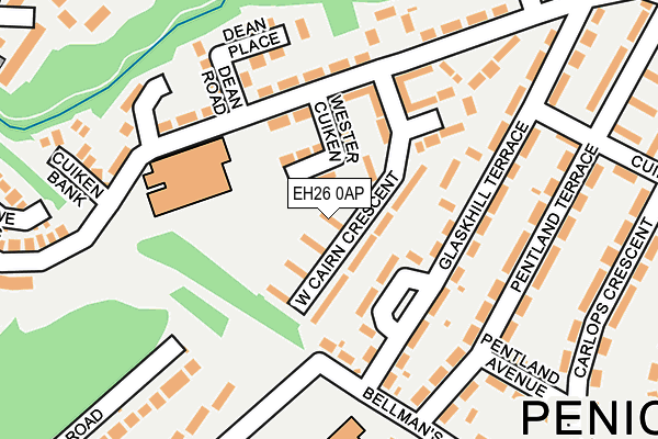 EH26 0AP map - OS OpenMap – Local (Ordnance Survey) EH26 0AP map - OS OpenMap – Local (Ordnance Survey)