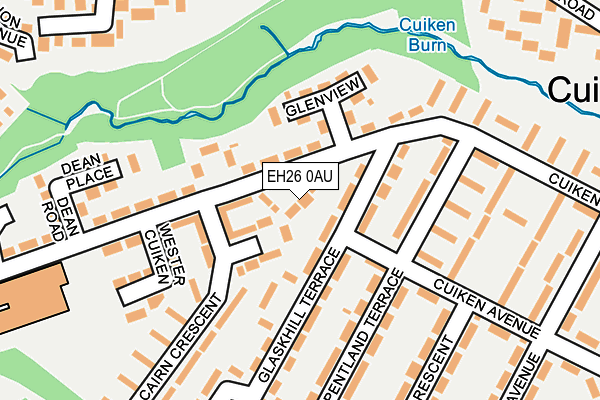 EH26 0AU map - OS OpenMap – Local (Ordnance Survey) EH26 0AU map - OS OpenMap – Local (Ordnance Survey)