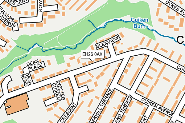 EH26 0AX map - OS OpenMap – Local (Ordnance Survey) EH26 0AX map - OS OpenMap – Local (Ordnance Survey)