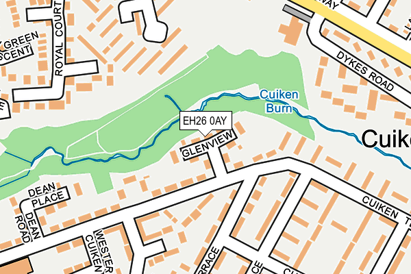 EH26 0AY map - OS OpenMap – Local (Ordnance Survey)