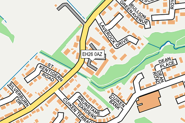 EH26 0AZ map - OS OpenMap – Local (Ordnance Survey) EH26 0AZ map - OS OpenMap – Local (Ordnance Survey)