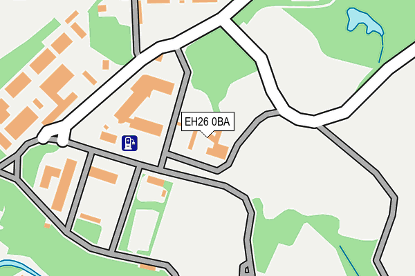 EH26 0BA map - OS OpenMap – Local (Ordnance Survey) EH26 0BA map - OS OpenMap – Local (Ordnance Survey)