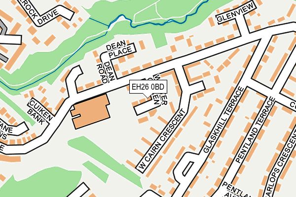 EH26 0BD map - OS OpenMap – Local (Ordnance Survey) EH26 0BD map - OS OpenMap – Local (Ordnance Survey)