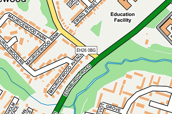 EH26 0BG map - OS OpenMap – Local (Ordnance Survey) EH26 0BG map - OS OpenMap – Local (Ordnance Survey)