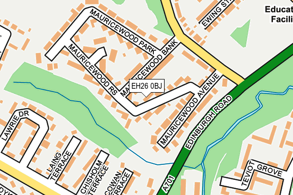 EH26 0BJ map - OS OpenMap – Local (Ordnance Survey) EH26 0BJ map - OS OpenMap – Local (Ordnance Survey)