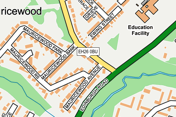 EH26 0BU map - OS OpenMap – Local (Ordnance Survey) EH26 0BU map - OS OpenMap – Local (Ordnance Survey)
