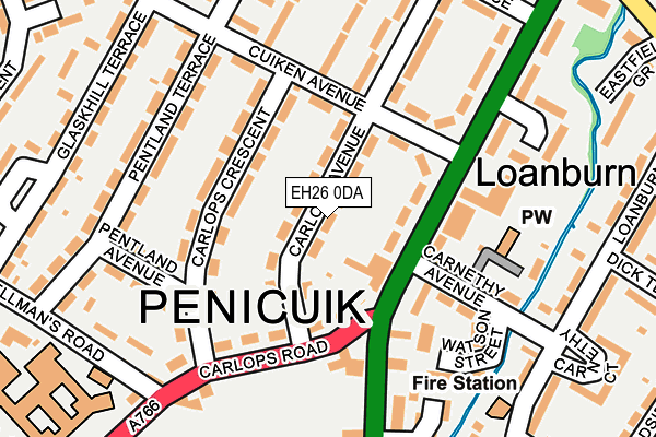 EH26 0DA map - OS OpenMap – Local (Ordnance Survey) EH26 0DA map - OS OpenMap – Local (Ordnance Survey)