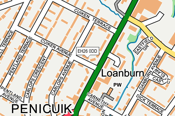 EH26 0DD map - OS OpenMap – Local (Ordnance Survey) EH26 0DD map - OS OpenMap – Local (Ordnance Survey)