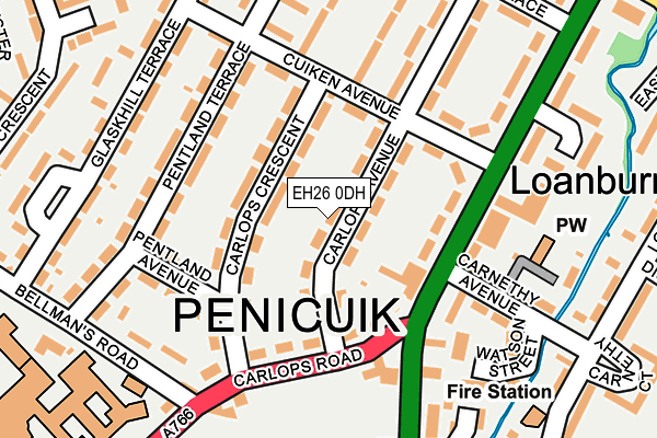 EH26 0DH map - OS OpenMap – Local (Ordnance Survey) EH26 0DH map - OS OpenMap – Local (Ordnance Survey)