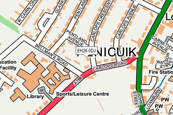 EH26 0DJ map - OS OpenMap – Local (Ordnance Survey)