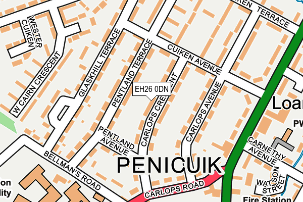 EH26 0DN map - OS OpenMap – Local (Ordnance Survey) EH26 0DN map - OS OpenMap – Local (Ordnance Survey)
