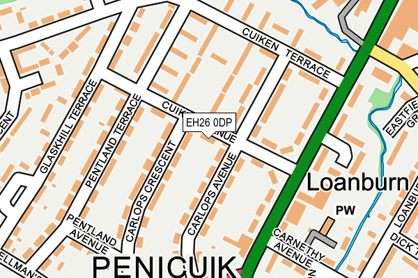 EH26 0DP map - OS OpenMap – Local (Ordnance Survey) EH26 0DP map - OS OpenMap – Local (Ordnance Survey)