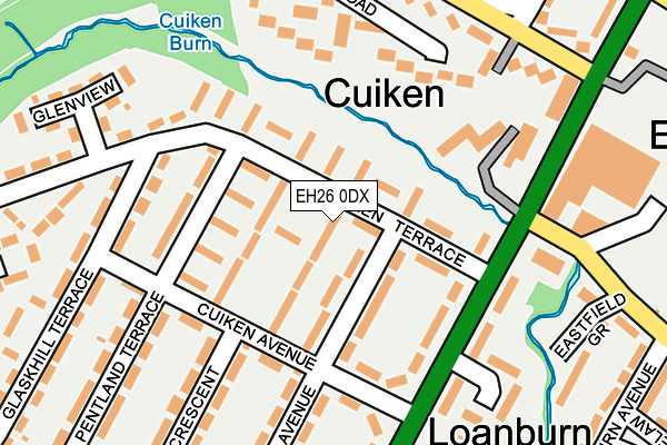 EH26 0DX map - OS OpenMap – Local (Ordnance Survey) EH26 0DX map - OS OpenMap – Local (Ordnance Survey)