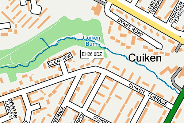 EH26 0DZ map - OS OpenMap – Local (Ordnance Survey) EH26 0DZ map - OS OpenMap – Local (Ordnance Survey)
