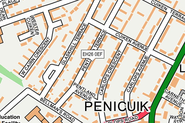 EH26 0EF map - OS OpenMap – Local (Ordnance Survey) EH26 0EF map - OS OpenMap – Local (Ordnance Survey)