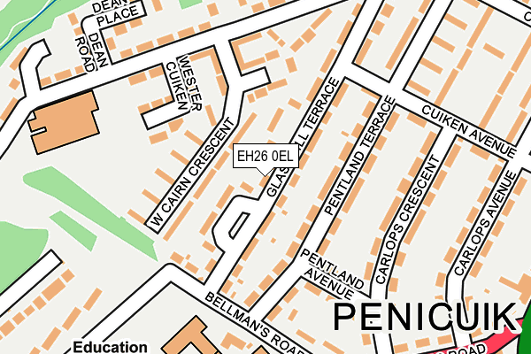 EH26 0EL map - OS OpenMap – Local (Ordnance Survey) EH26 0EL map - OS OpenMap – Local (Ordnance Survey)