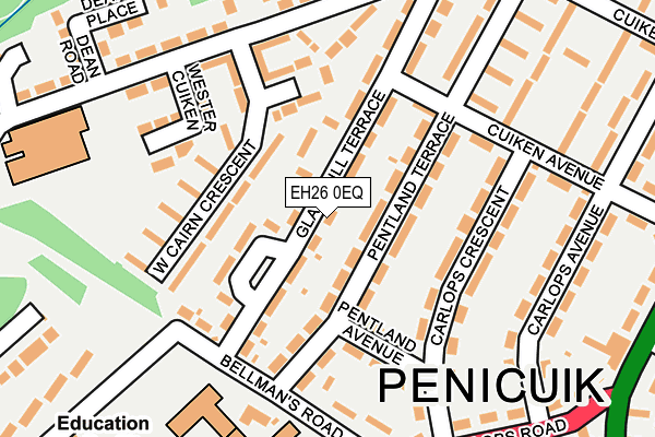 EH26 0EQ map - OS OpenMap – Local (Ordnance Survey) EH26 0EQ map - OS OpenMap – Local (Ordnance Survey)