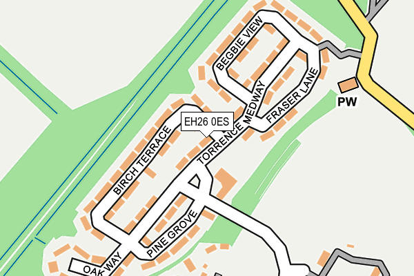 EH26 0ES map - OS OpenMap – Local (Ordnance Survey)