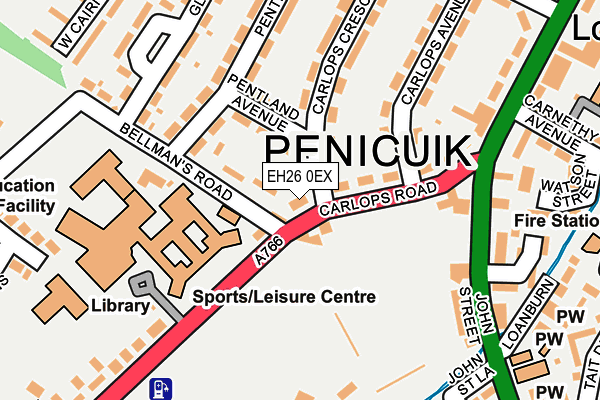 EH26 0EX map - OS OpenMap – Local (Ordnance Survey) EH26 0EX map - OS OpenMap – Local (Ordnance Survey)