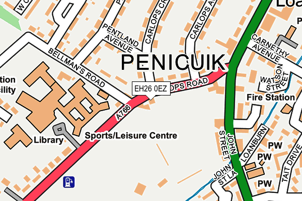 EH26 0EZ map - OS OpenMap – Local (Ordnance Survey) EH26 0EZ map - OS OpenMap – Local (Ordnance Survey)
