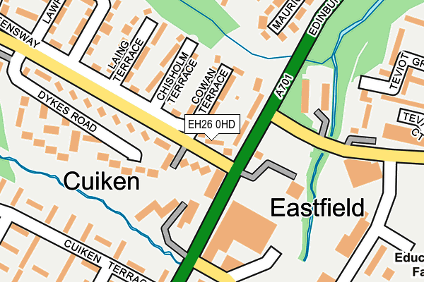 EH26 0HD map - OS OpenMap – Local (Ordnance Survey) EH26 0HD map - OS OpenMap – Local (Ordnance Survey)