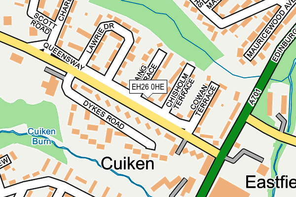 EH26 0HE map - OS OpenMap – Local (Ordnance Survey) EH26 0HE map - OS OpenMap – Local (Ordnance Survey)
