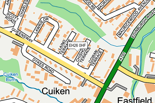 EH26 0HF map - OS OpenMap – Local (Ordnance Survey) EH26 0HF map - OS OpenMap – Local (Ordnance Survey)