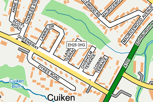 EH26 0HG map - OS OpenMap – Local (Ordnance Survey) EH26 0HG map - OS OpenMap – Local (Ordnance Survey)
