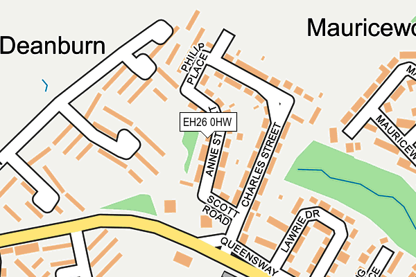 EH26 0HW map - OS OpenMap – Local (Ordnance Survey)
