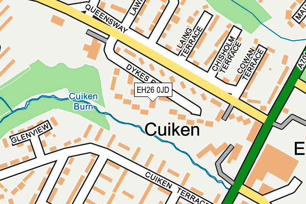 EH26 0JD map - OS OpenMap – Local (Ordnance Survey) EH26 0JD map - OS OpenMap – Local (Ordnance Survey)