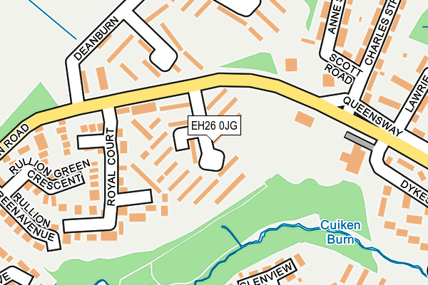 EH26 0JG map - OS OpenMap – Local (Ordnance Survey) EH26 0JG map - OS OpenMap – Local (Ordnance Survey)