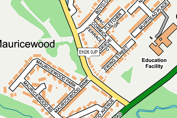 EH26 0JP map - OS OpenMap – Local (Ordnance Survey) EH26 0JP map - OS OpenMap – Local (Ordnance Survey)