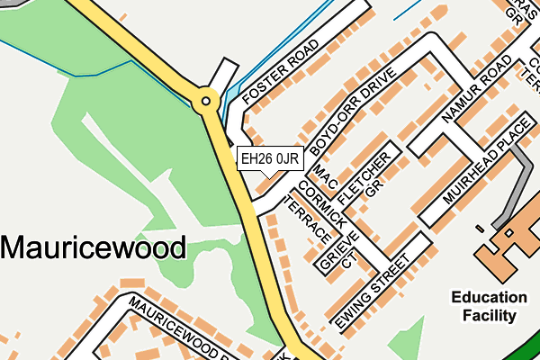 EH26 0JR map - OS OpenMap – Local (Ordnance Survey) EH26 0JR map - OS OpenMap – Local (Ordnance Survey)