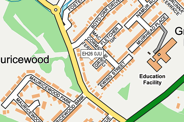 EH26 0JU map - OS OpenMap – Local (Ordnance Survey) EH26 0JU map - OS OpenMap – Local (Ordnance Survey)