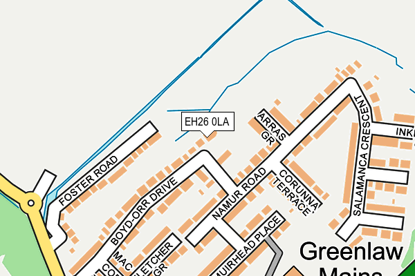 EH26 0LA map - OS OpenMap – Local (Ordnance Survey) EH26 0LA map - OS OpenMap – Local (Ordnance Survey)